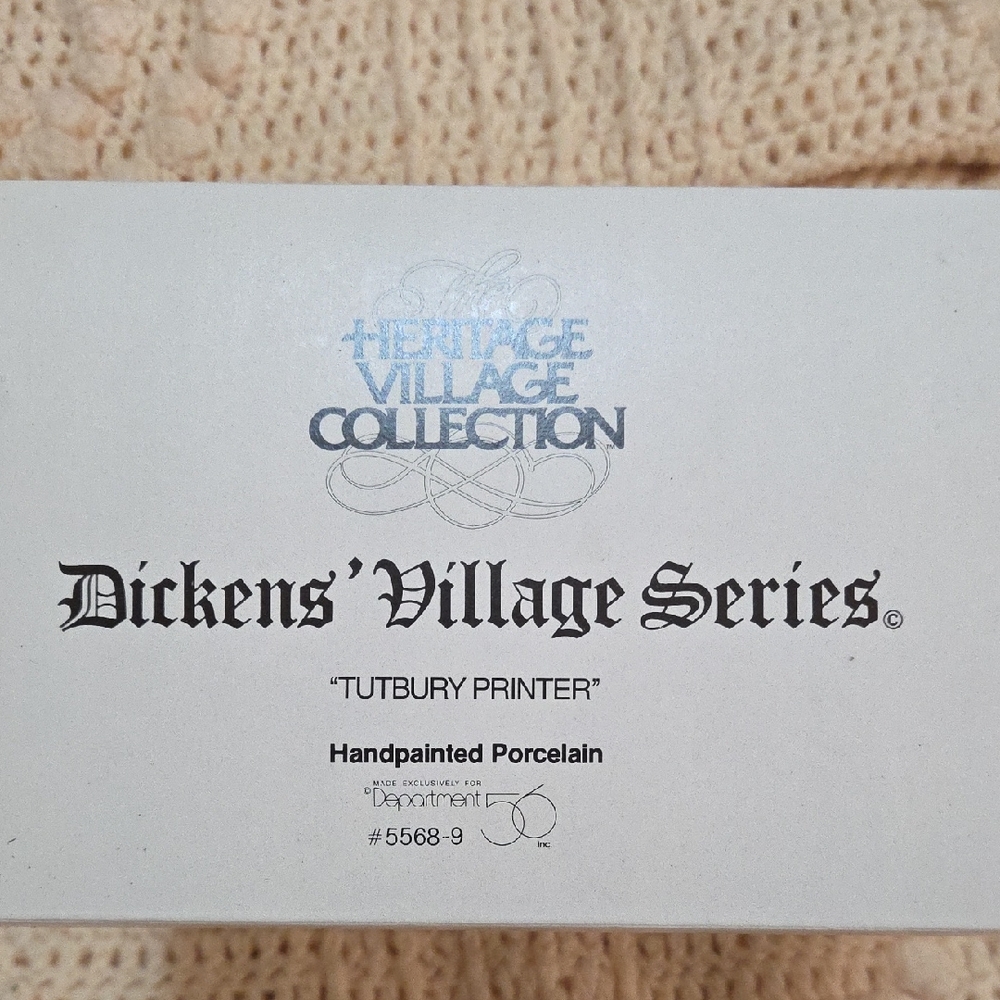 Department 56 Dickens' Village Series "Tutbury Printer"